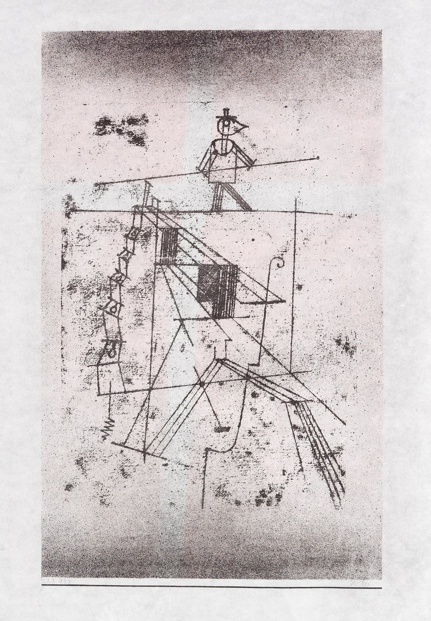 綱渡り、1923年。 作： ポール・クレー