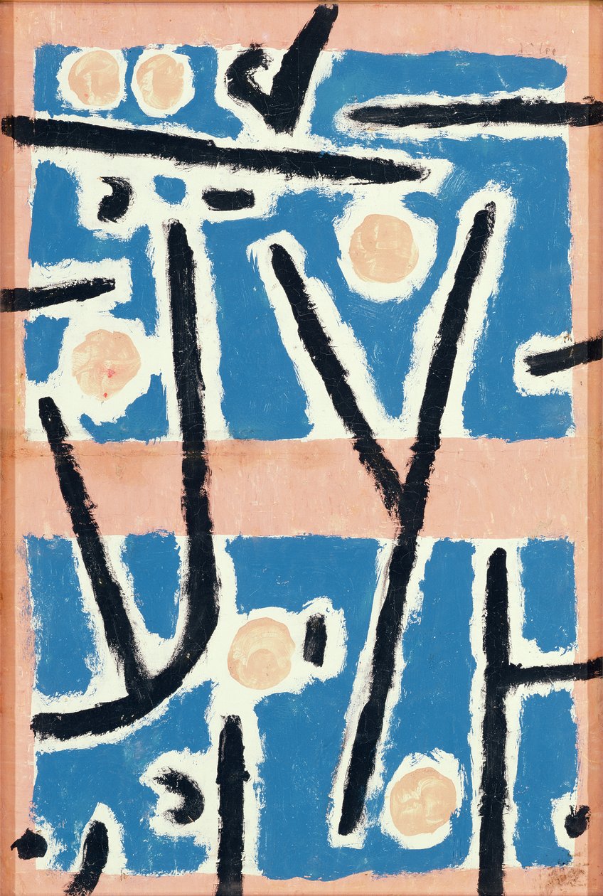 Sem título (Signs of Growth) 1937 (pasta colorida, têmpera e giz sobre papel) 作： ポール・クレー