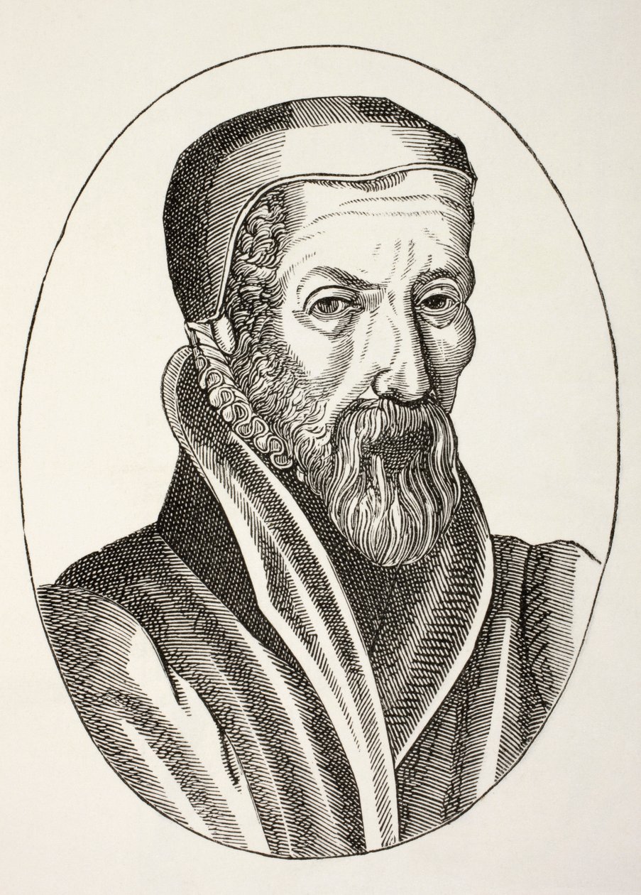 ジョン・ノックス C. 1510年から1572年まで。スコットランドの聖職者、プロテスタント宗教改革の指導者、長老派の創始者。 作： ポール・ラクロア