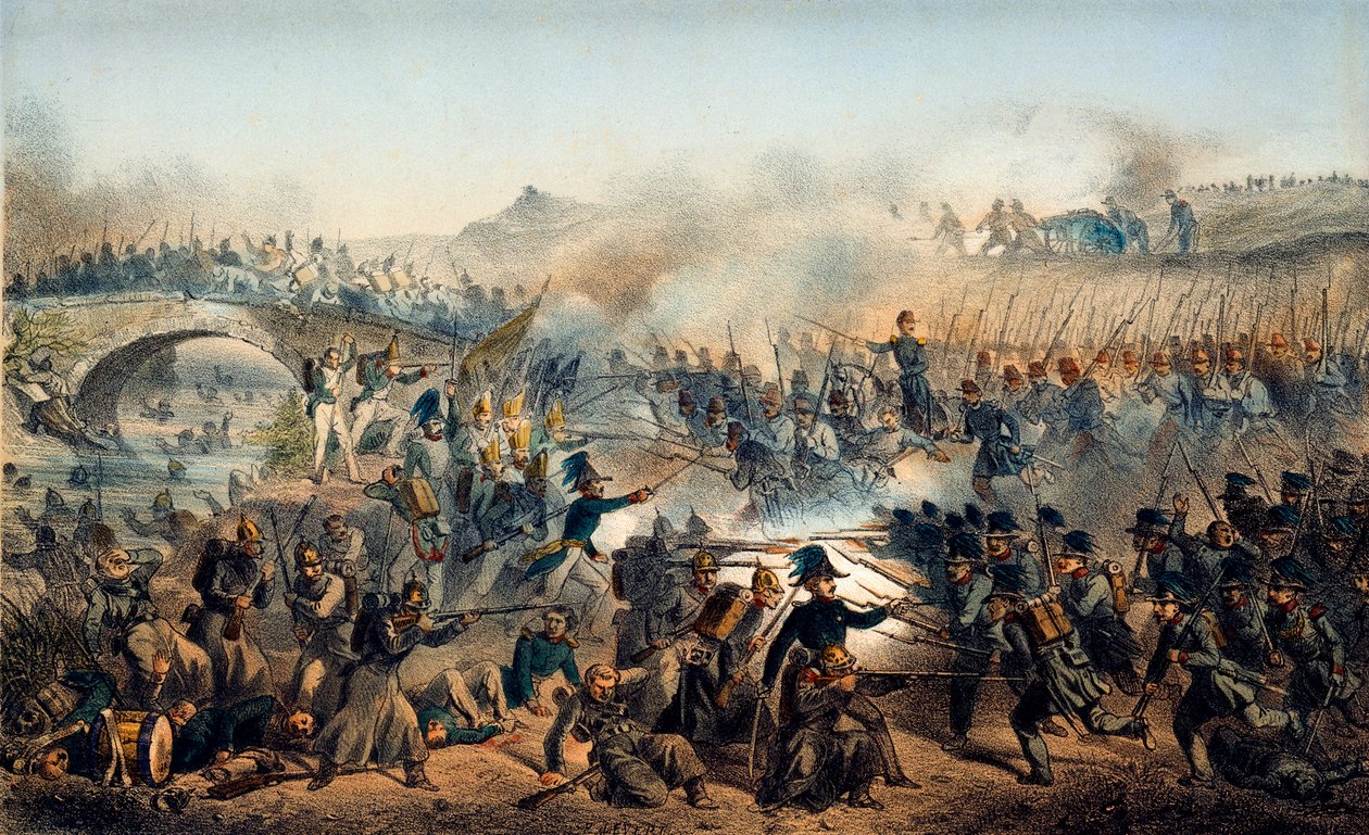 1855年8月16日、19世紀のチェルナヤ川の戦い 作： ポール・レバート