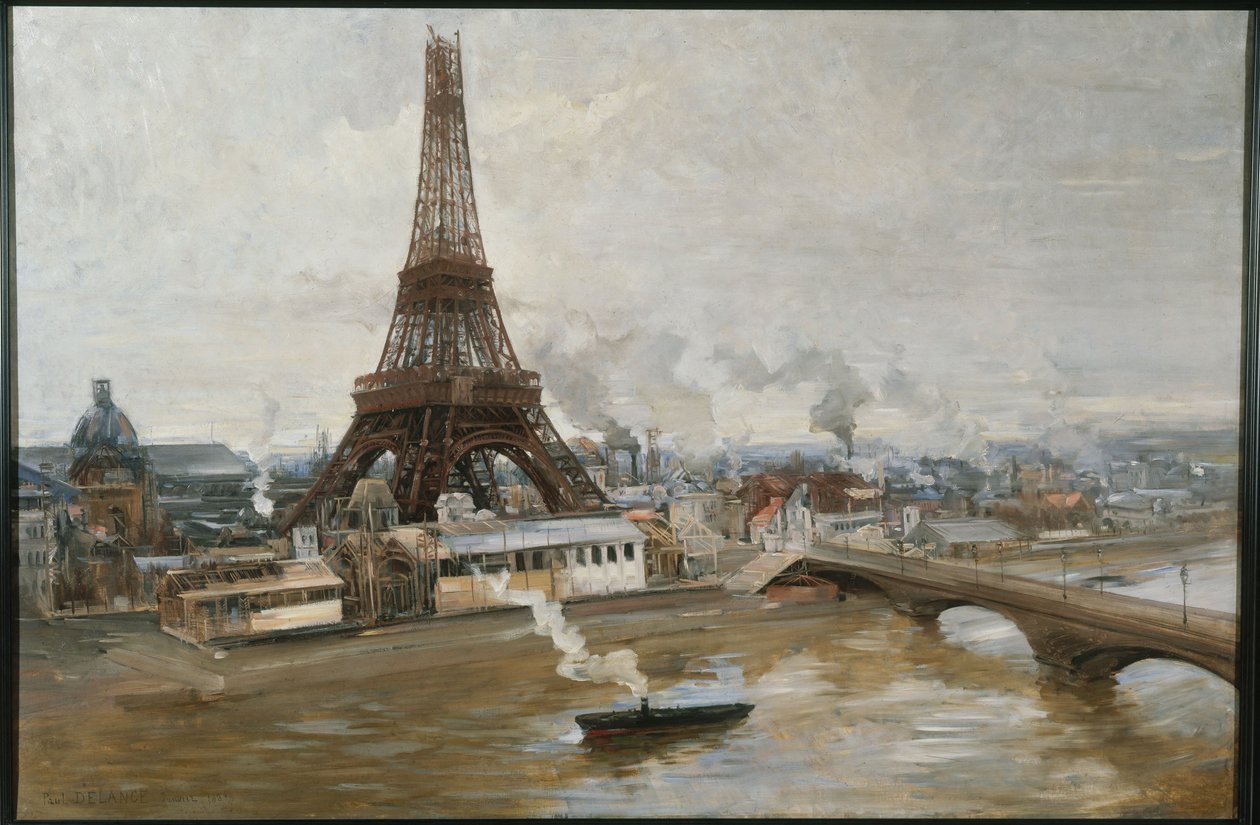 エッフェル塔と1889年1月の万国博覧会の作品、1-1889年（油彩・カンヴァス） 作： ポール・ルイス・デランス