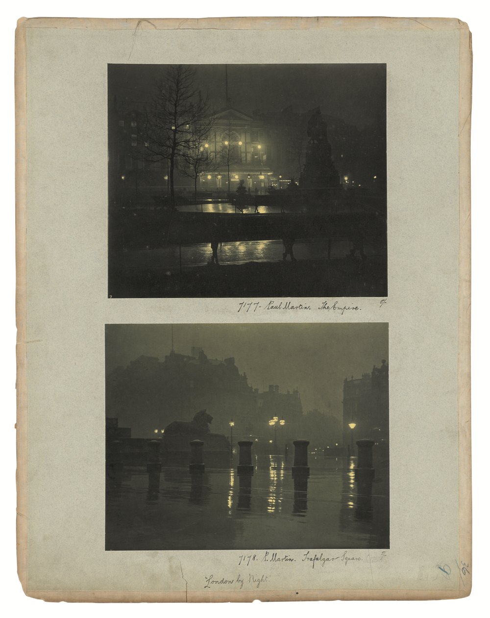 London by Gaslight, 1896年頃（グリーントーンのカーボンプリント） 作： ポール・マーティン