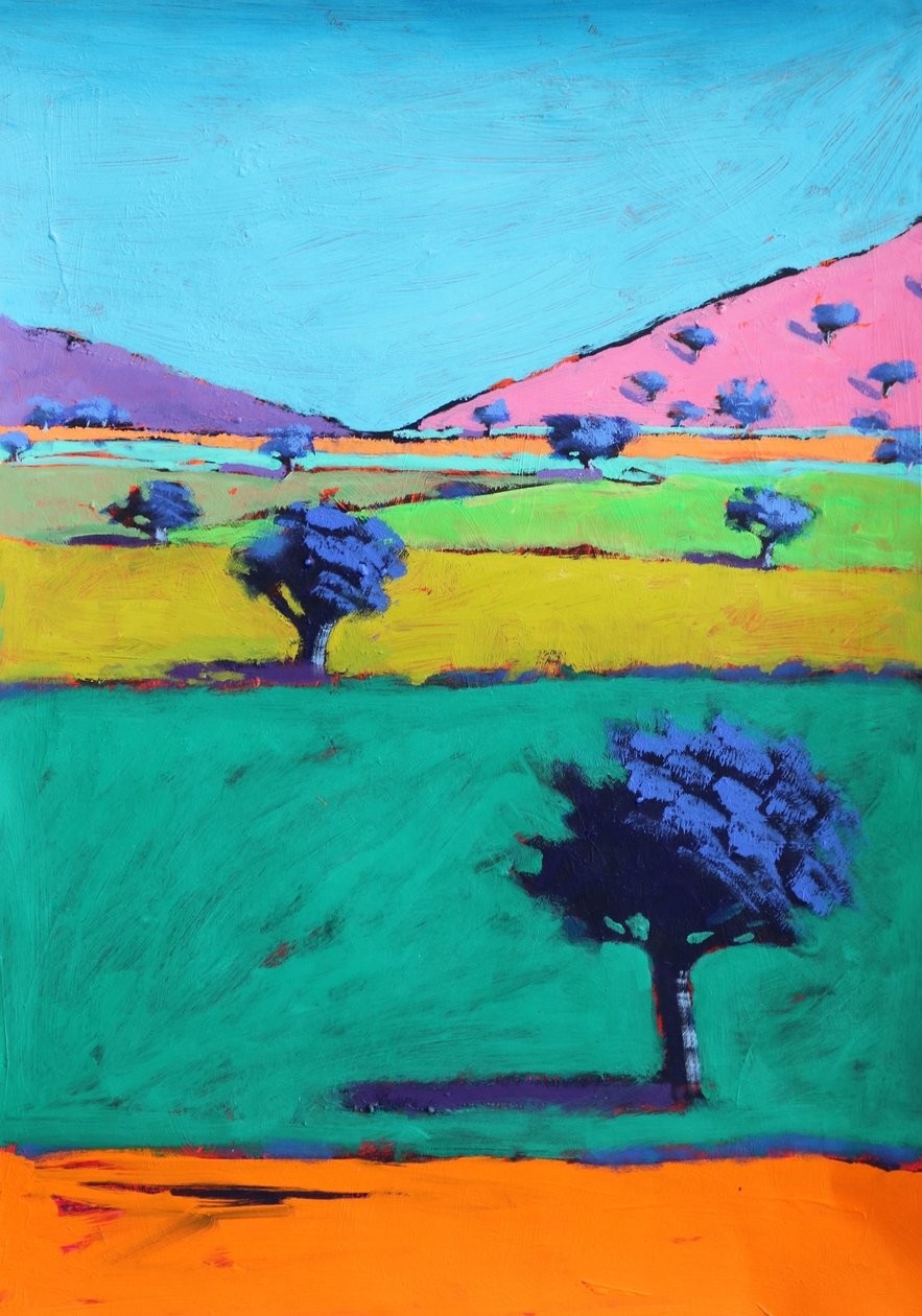 ベロウ・ダウン、2021年（アクリル、紙） 作： ポール・ポウィス