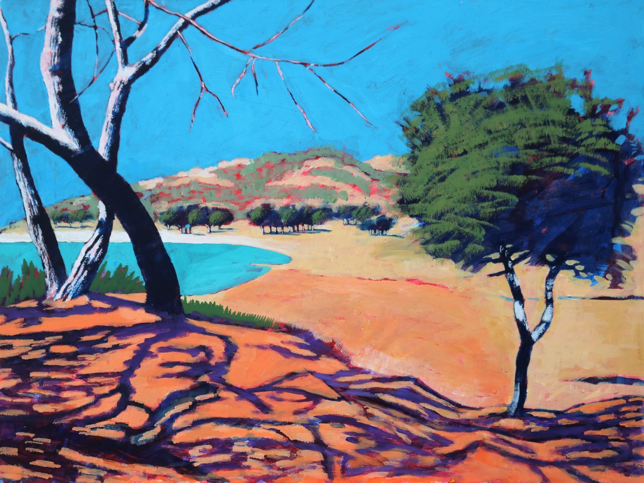 ペゲラⅠ、2021年（アクリル、ボード） 作： ポール・ポウィス