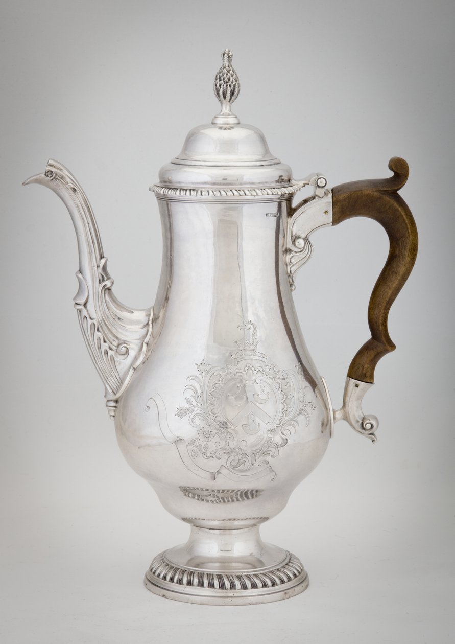 コーヒーポット、1773年 作： ポール・リビア
