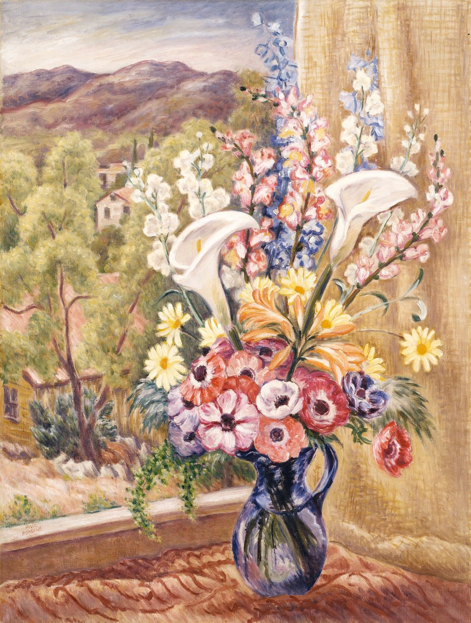 窓辺の花束 作： ポール・ローランド