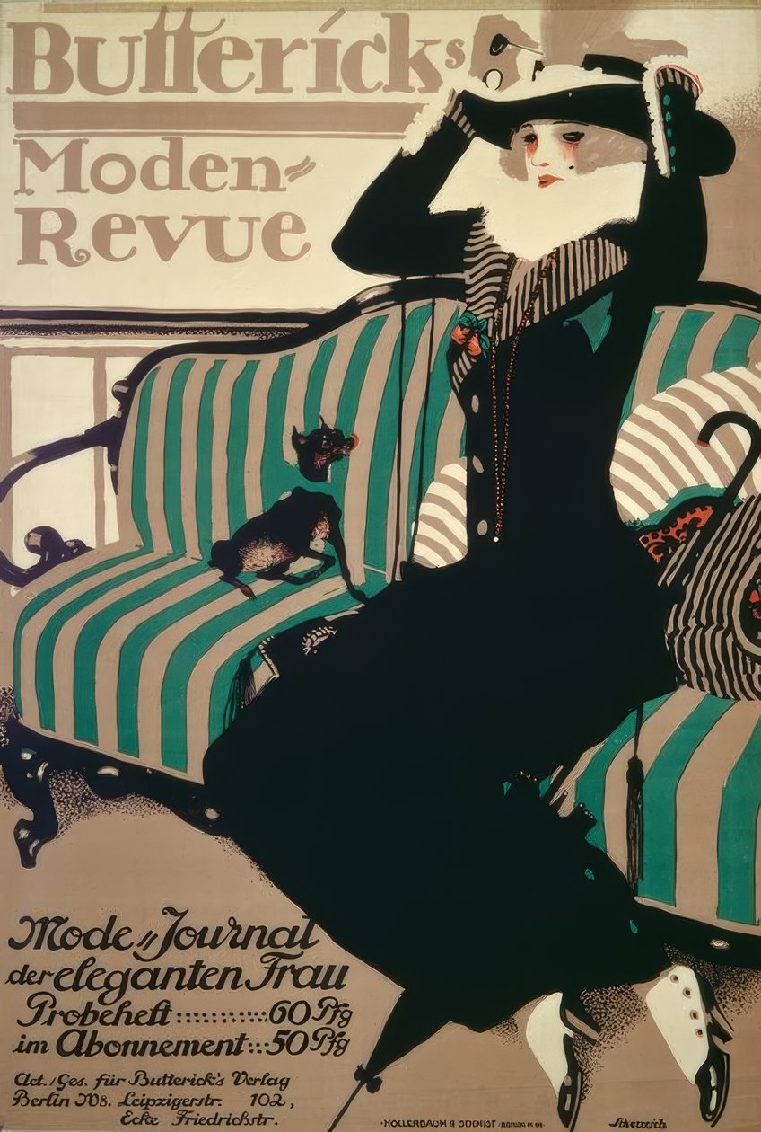 Buttericks Moden-Revue - poster 1912 by P.Scheurich 作： ポール・シューリッヒ