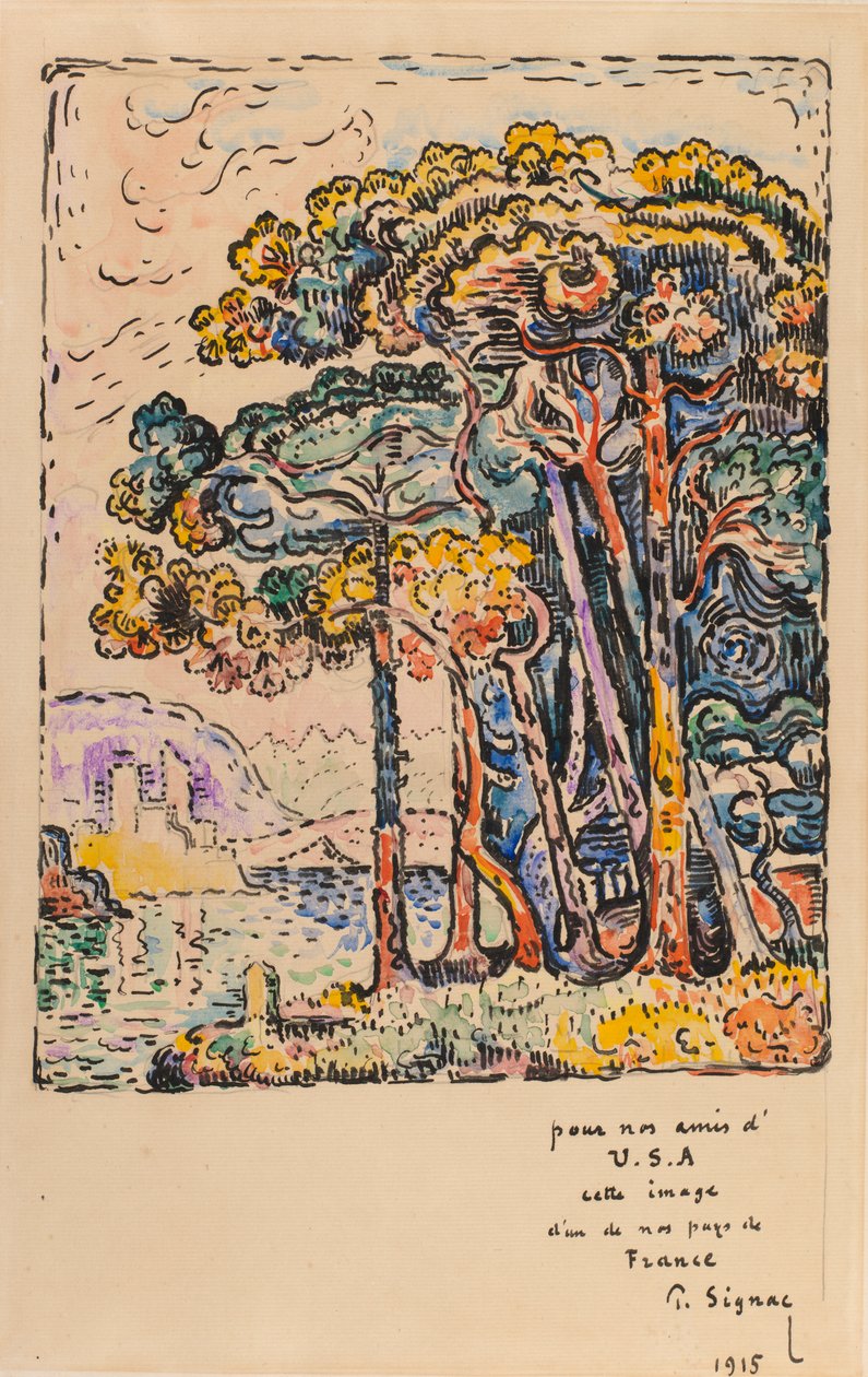 風景、1915年。 作： ポール・シニャック