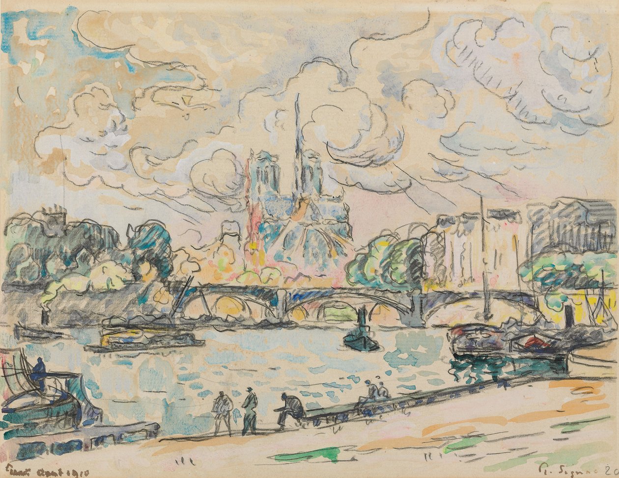 ケ・イ・オーステルリッツ、1910 作： ポール・シニャック