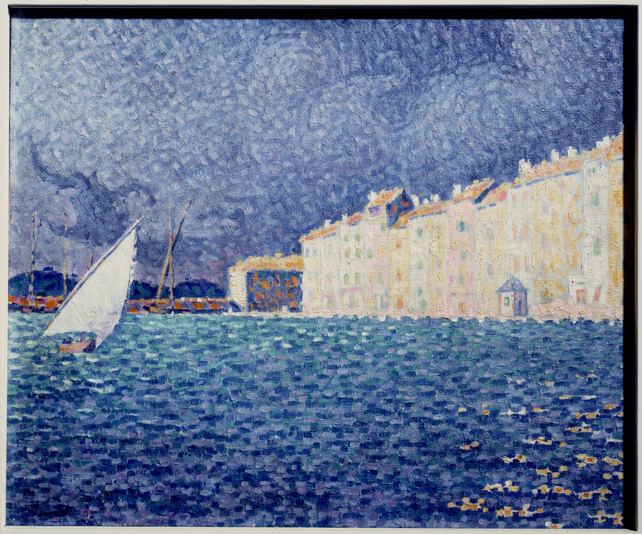 サントロペの絵 ポール・シニャック（1863-1935） 1895年 サントロペのアノンシアード美術館 作： ポール・シニャック
