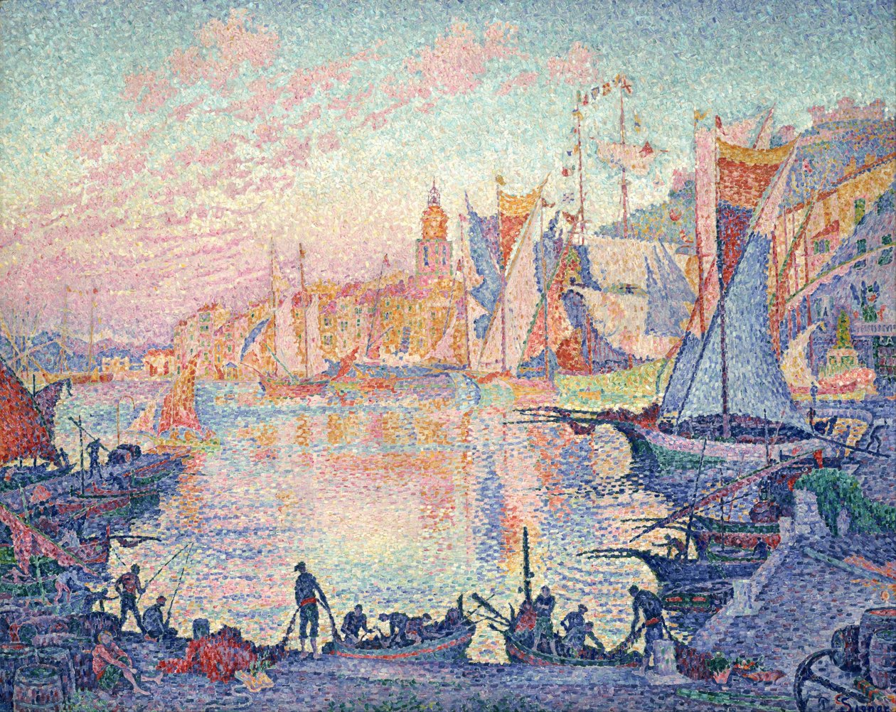 「サントロペ」 ポール・シニャック (1863-1935) 画 1901-1902 国立西洋美術館、東京 作： ポール・シニャック