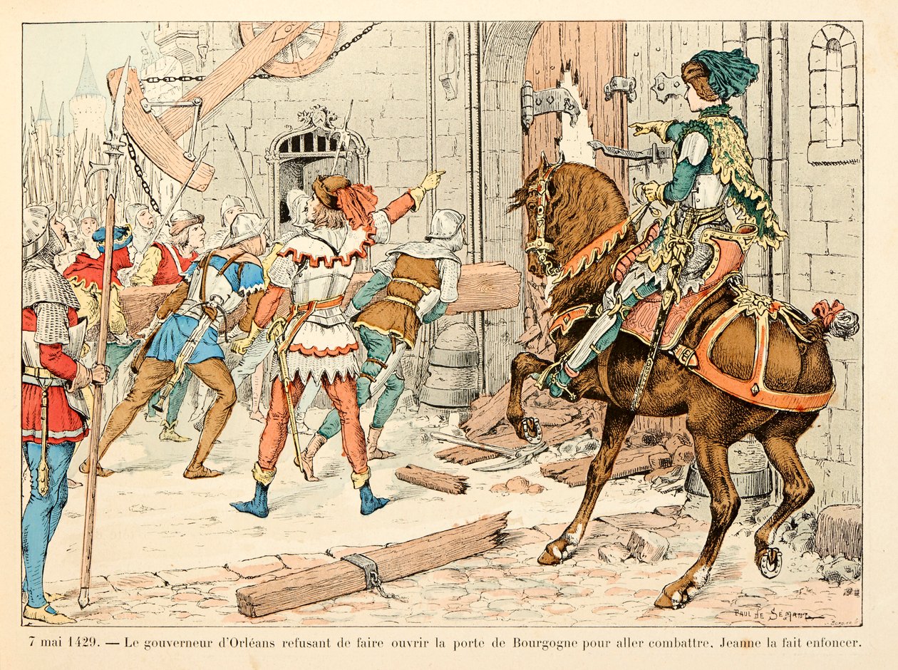 セオドア・カフ著、ポール・デ・セマン（1855-1915）絵の「ジャンヌ・ダルク」からの引用。5月7日 作： ポール・ド・セマン