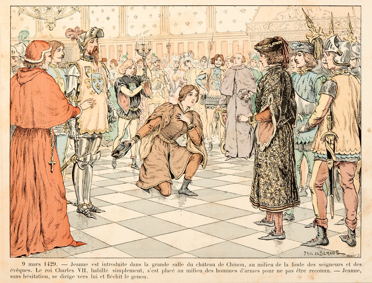 イラストはテオドール・カフ著、ポール・デ・セマン（1855-1915）画の「ジョーン・オブ・アーク」より引用。3月9日 作： ポール・ド・セマン