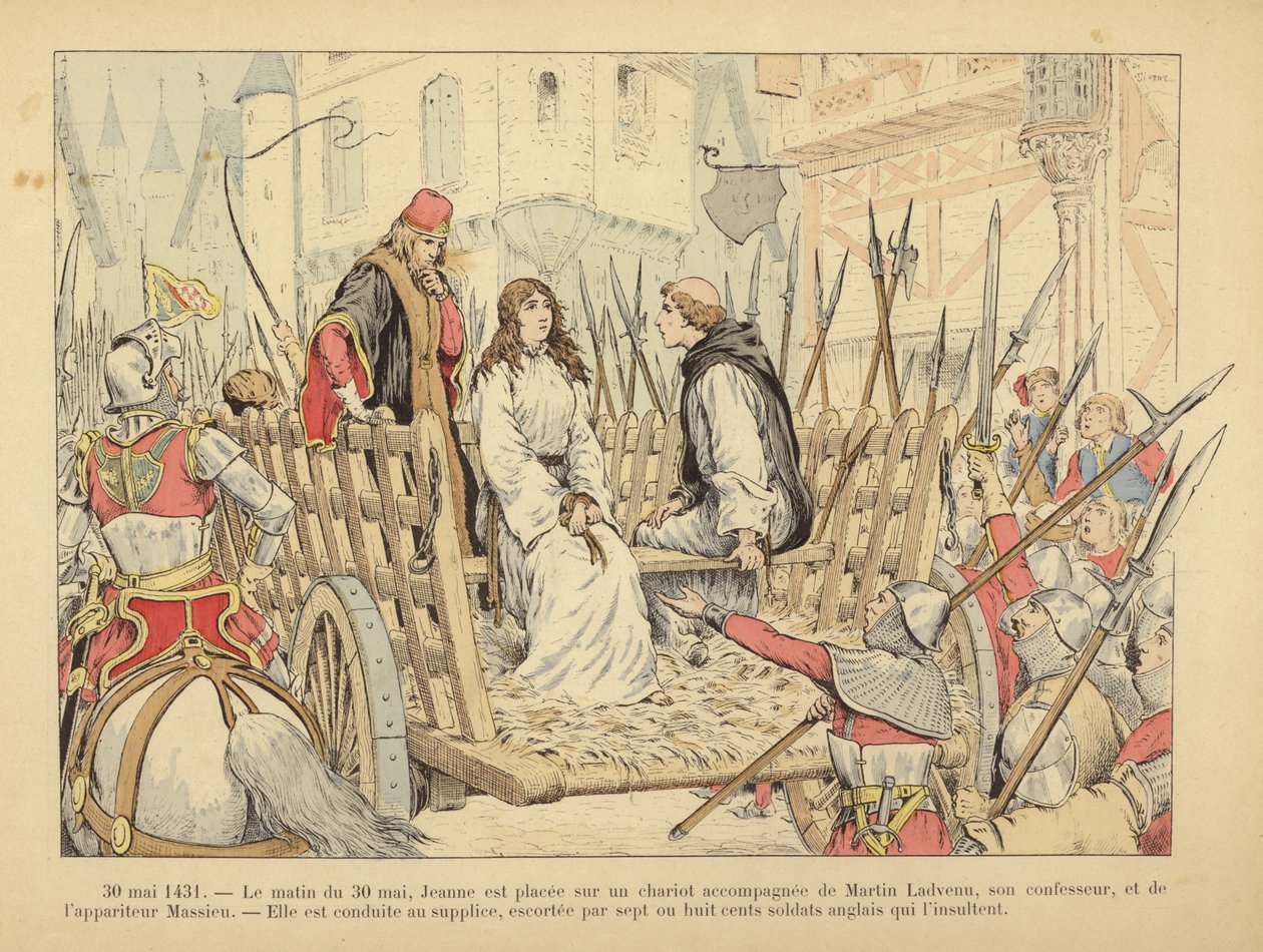 ジャンヌ・ダルク（カラーリトグラフ） 作： ポール・ド・セマン