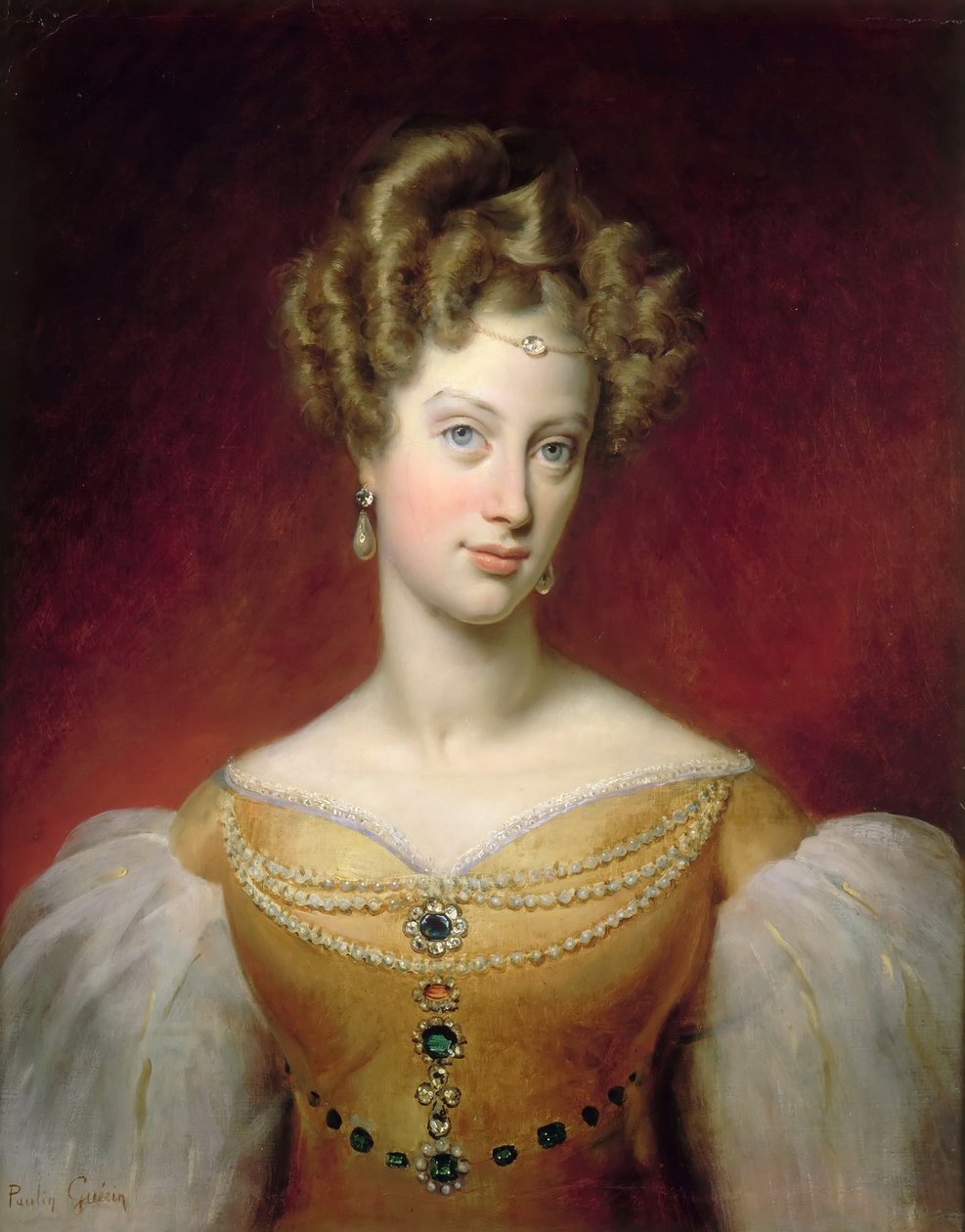 ナポリとシチリアのキャロライン王女 1798-1870、ベリー公爵夫人 作： ポーラン・ゲラン