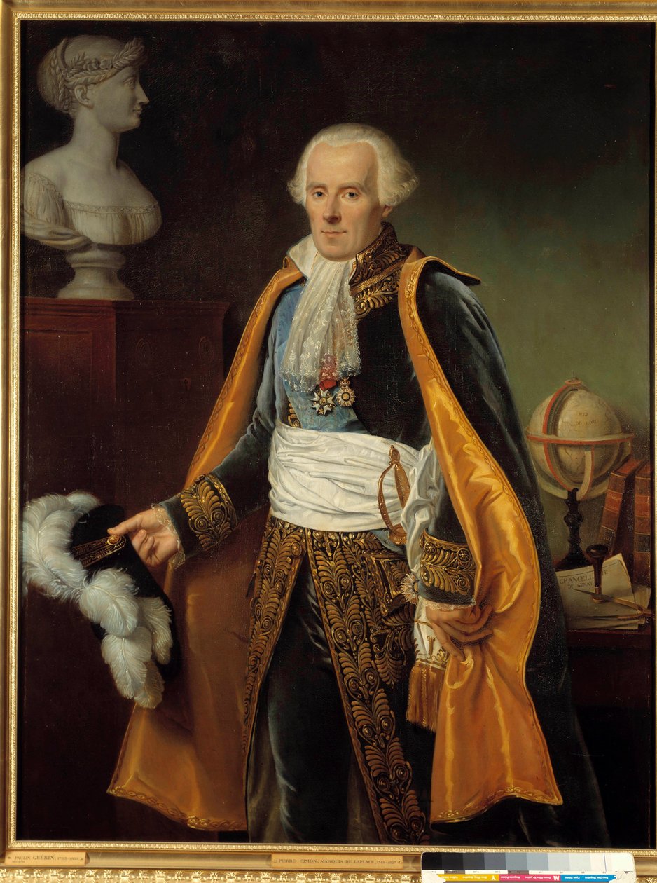 ラプラス侯爵ピエール・シモン（ラプレイス）（1745-1827）の肖像 天文学者 ポーラン・ゲラン（1783-1855）の絵画 19世紀 日1,46 x 1,13 m 作： ポーリン・ジャン・バプティスト・ゲラン
