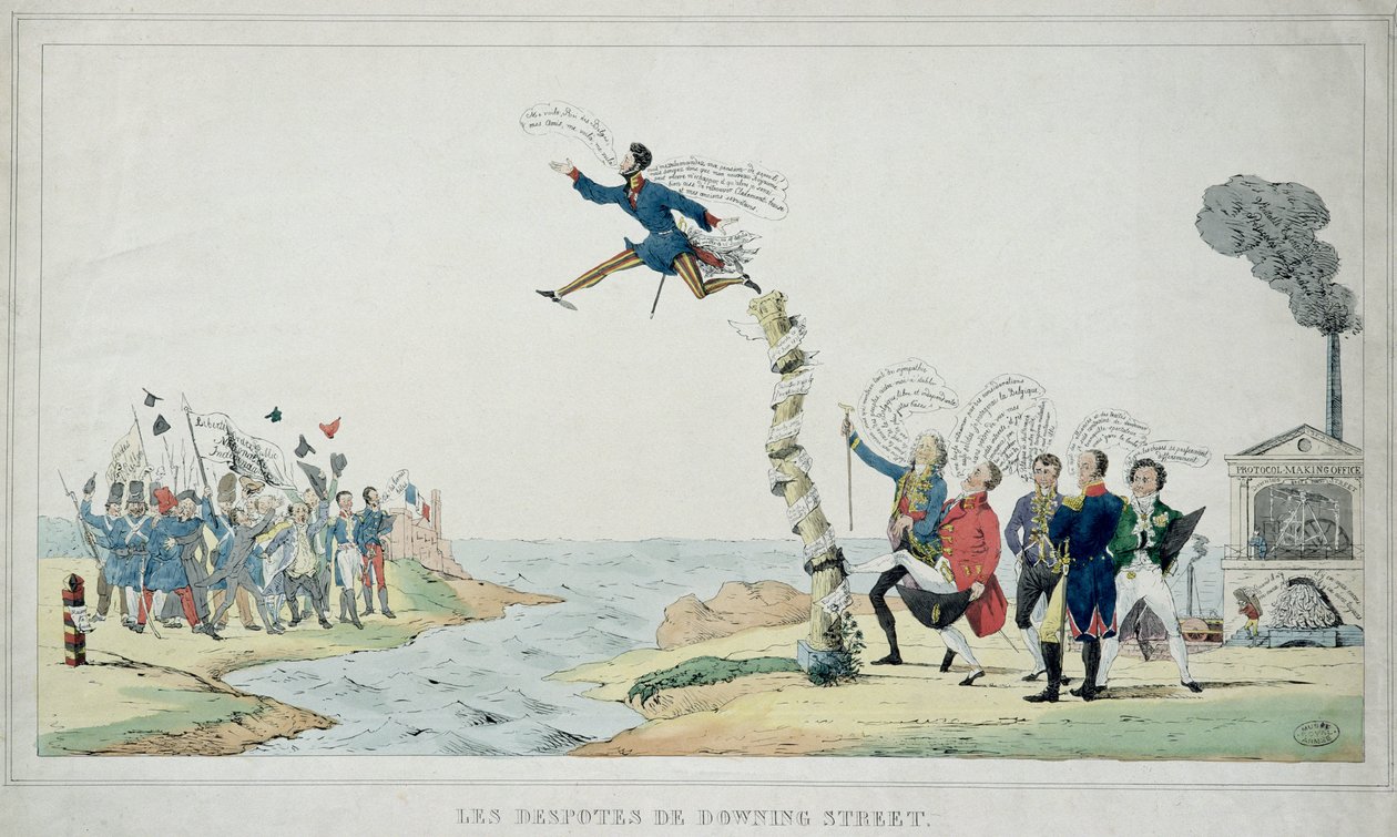 1830年11月4日のロンドン会議：ダウニング街の要塞、ザクセ・コーバーグのレオポルドをベルギーの治世に送る 作： パウルス・チャールズ・ジェラルド・ポールマン