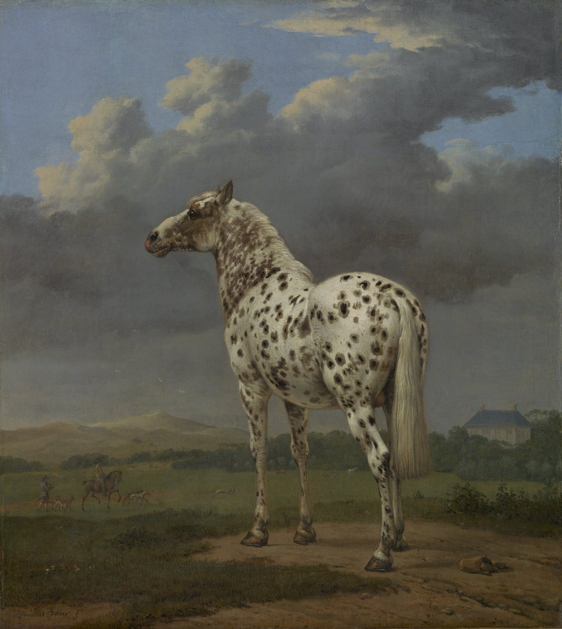 「まだら」の馬、c.1650-4（キャンバスに油彩） 作： ポール・ポッター