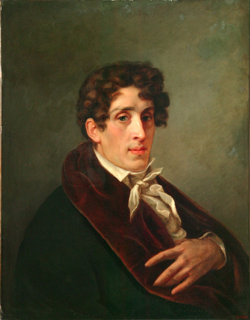 アーティストの肖像画fyodorペトロビッチトルストイ1783-1873、1809 作： Pavel Nikolayevich Michaylov