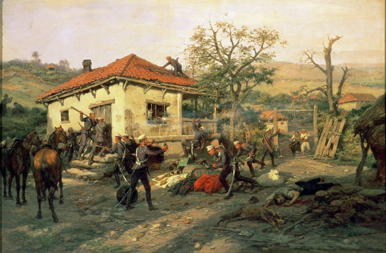 1876 年から 1877 年にかけての露土戦争の様子 作： パベル・コワレフスキー