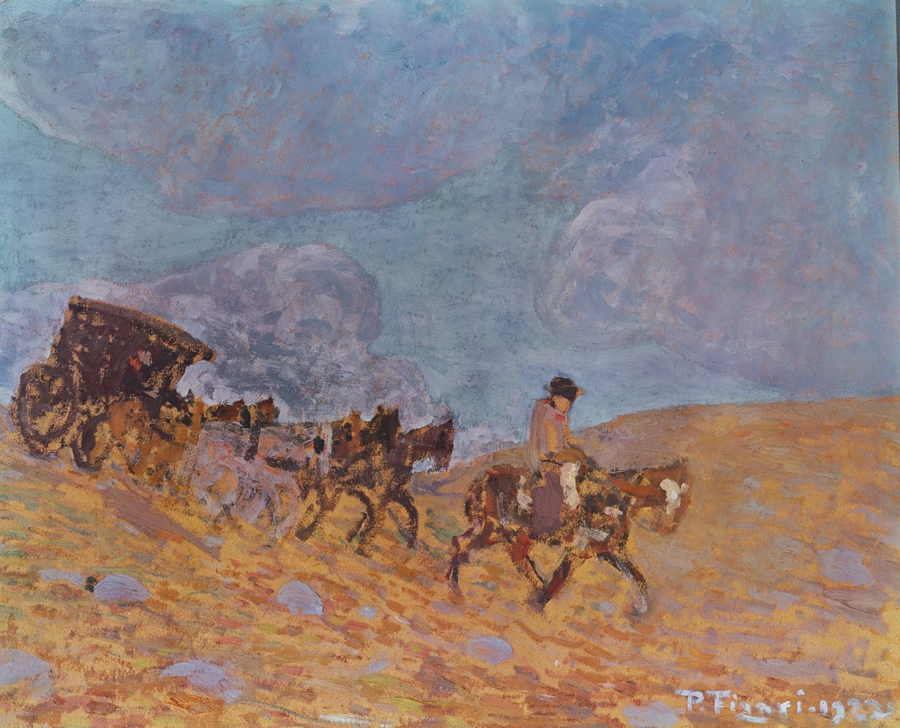 ステージコーチ、1922 作： ペドロ・フィガリ