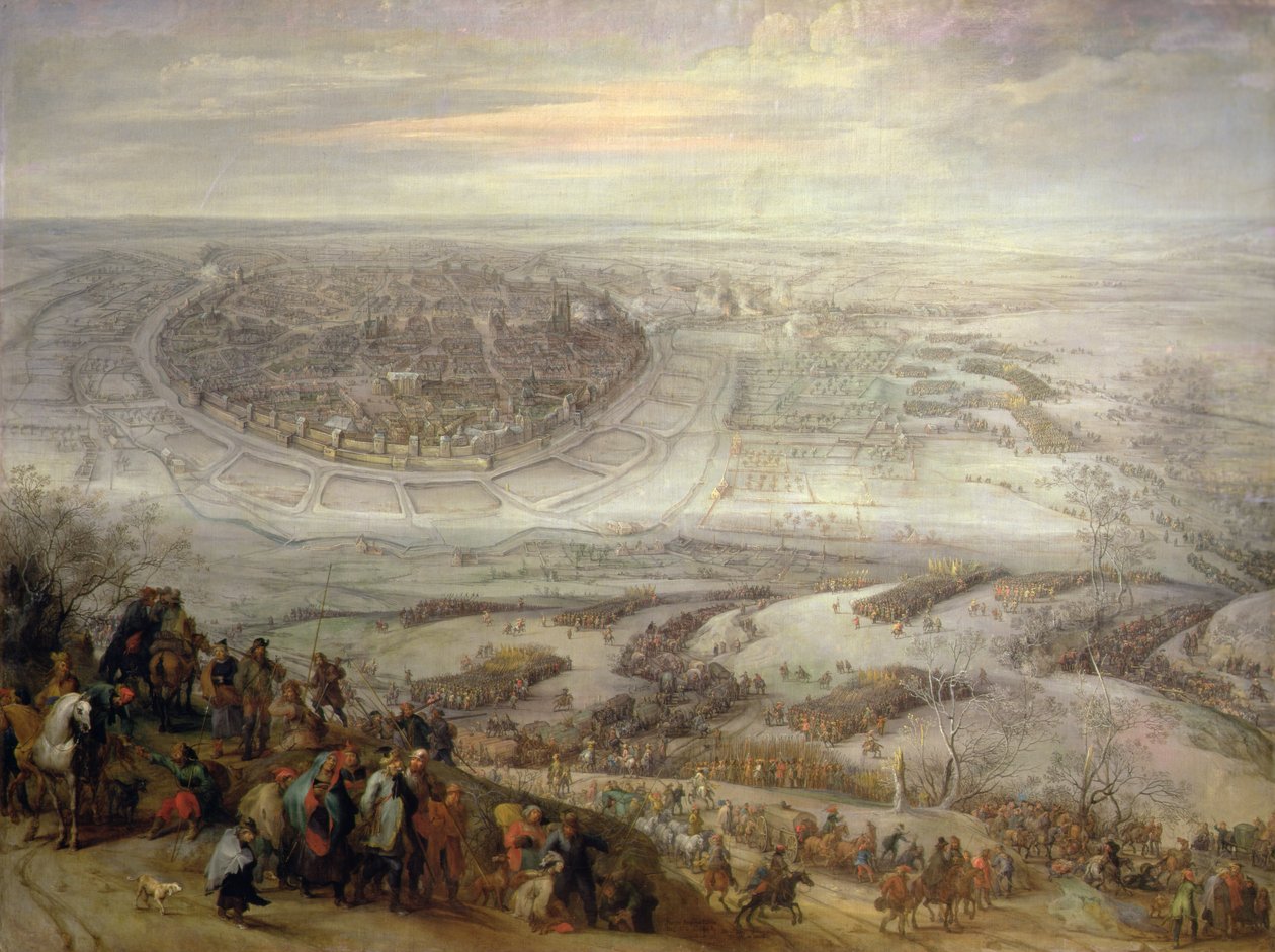 マイセンのフライベルク包囲、1643年 作： ピーター・スナイアーズ