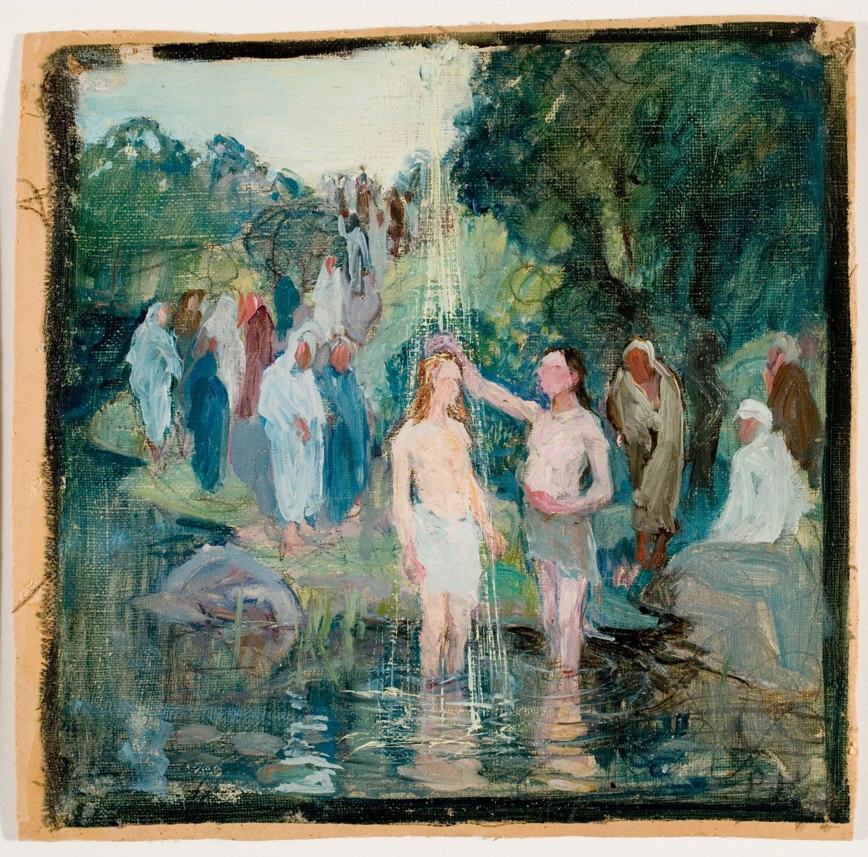 キリストの洗礼、ルウマキ教会祭壇画のための下絵 作： ペッカハロン