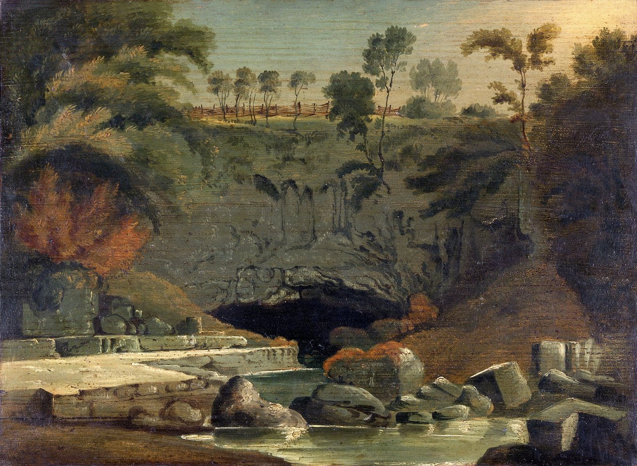 Porth-yr-Ogof、ブレックノックシャー、1819年。 作： ペンリーウィリアムズ