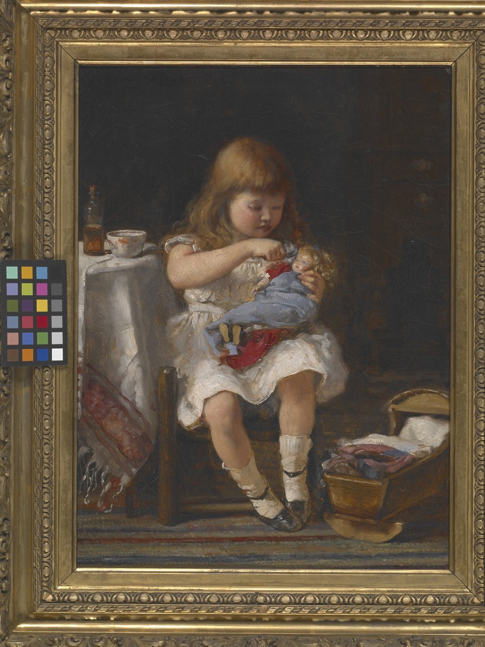Uma Mãe Ansiosa (óleo sobre tela) 作： Percival de Luce