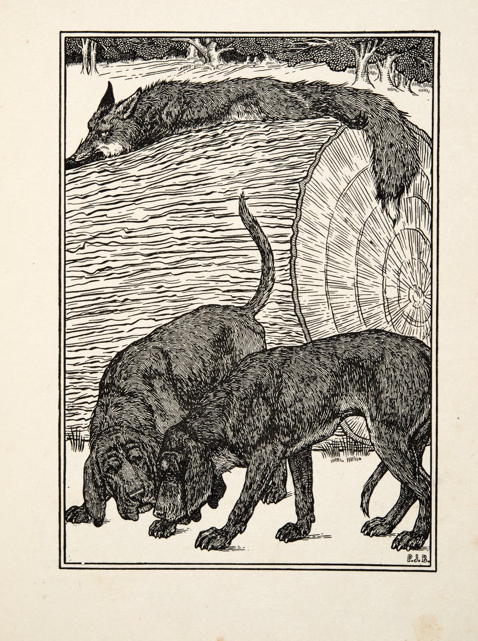 動物の百の逸話、パブからキツネとして狡猾。 1924 作： パーシー・J・ビリングスハースト