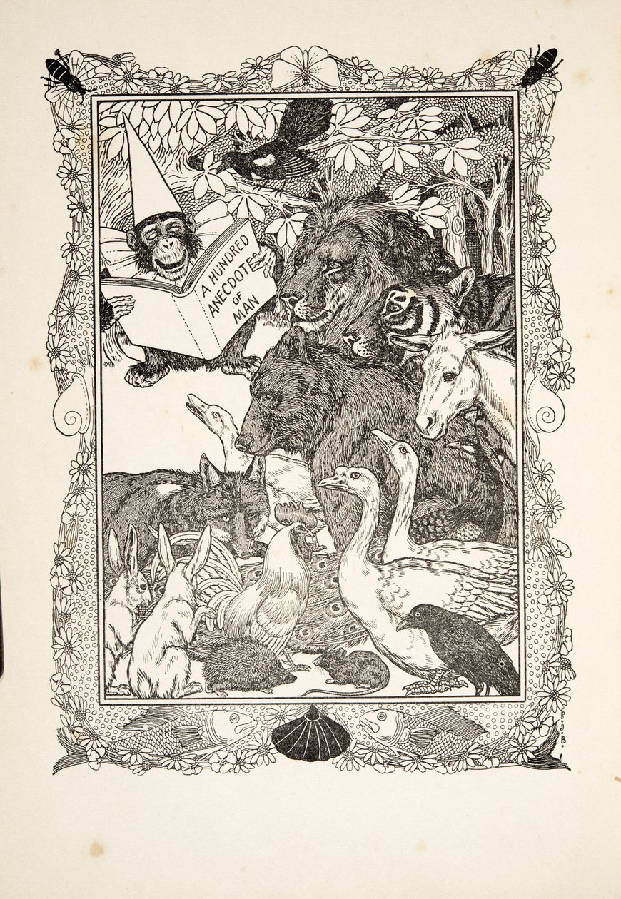 動物の百話からのFrontispiece、パブ。 1924 作： パーシー・J・ビリングスハースト