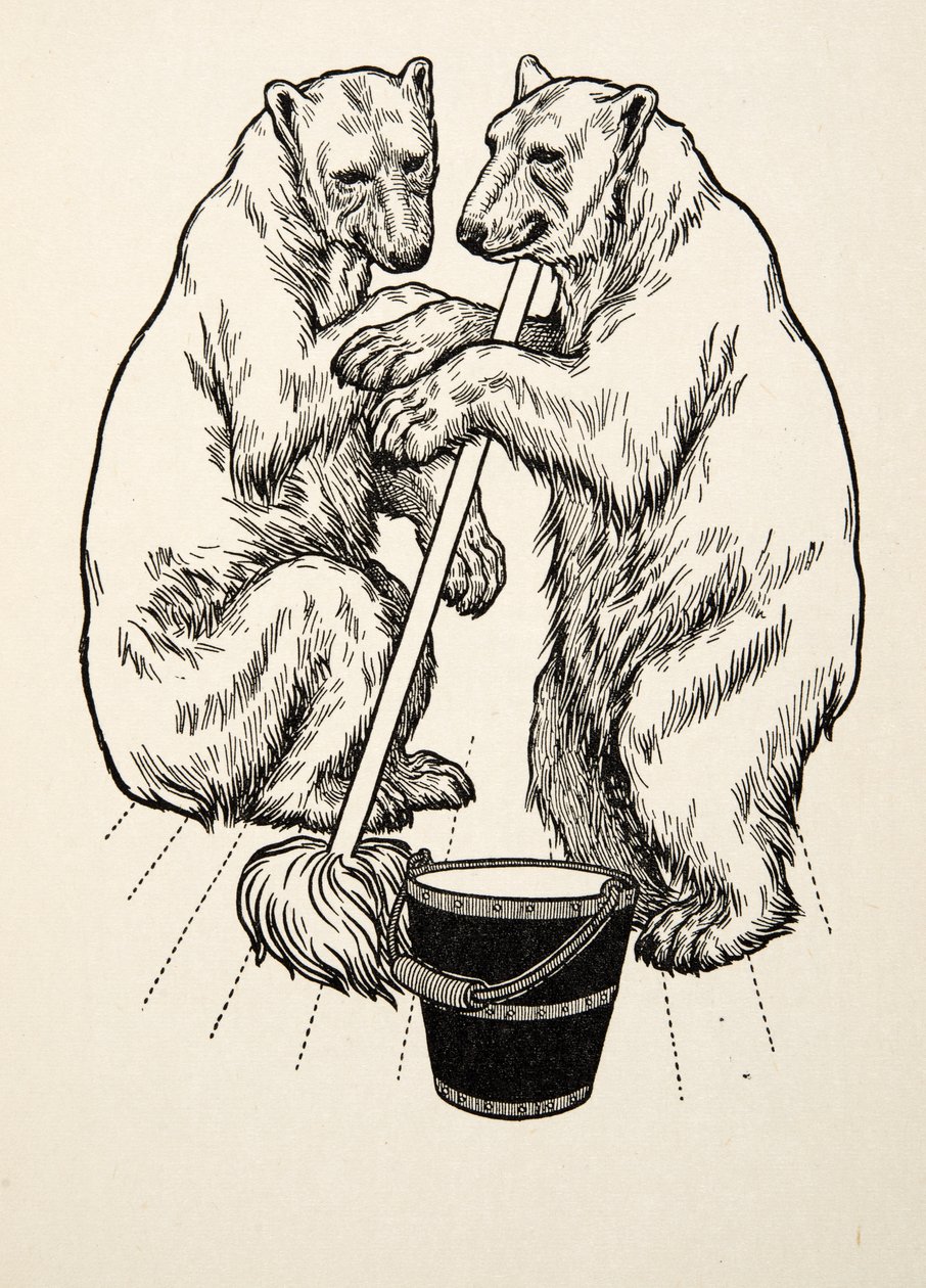動物の百の逸話、パブからのクマのカブス。 1924 作： パーシー・J・ビリングスハースト