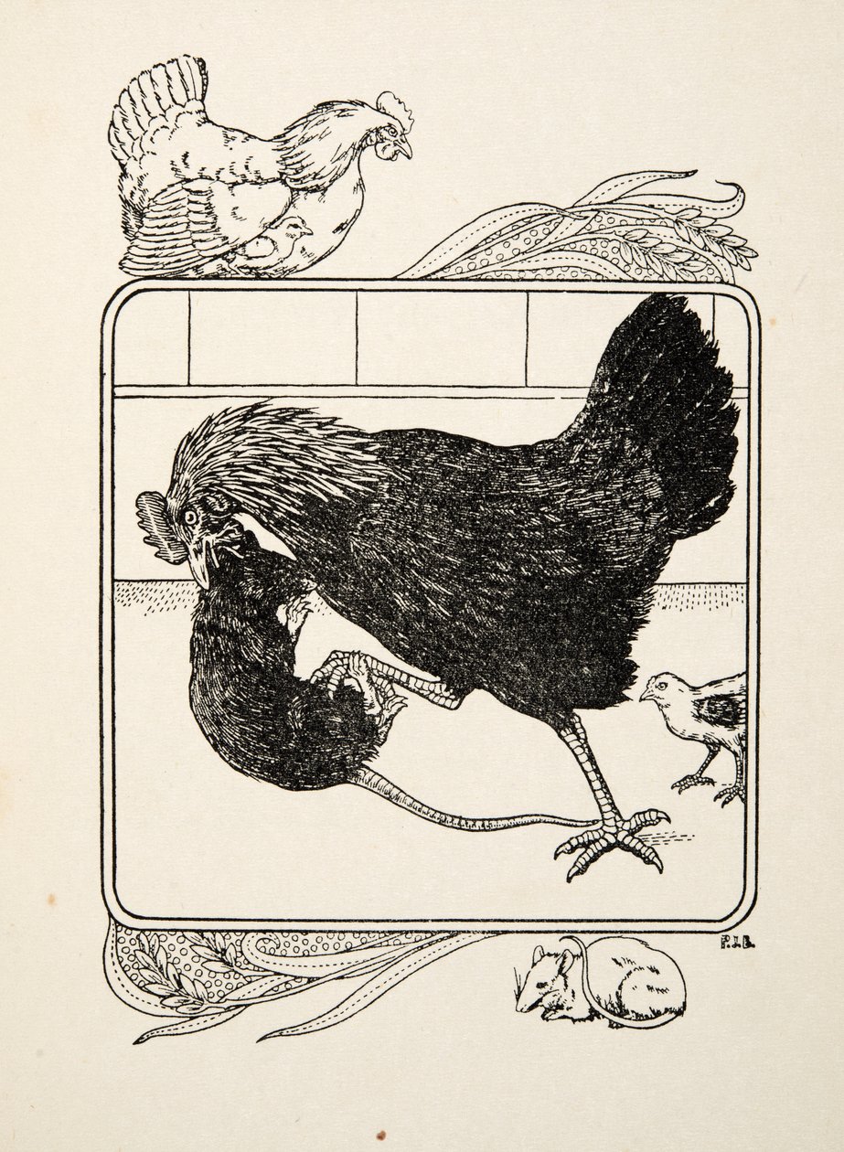 動物の百話、パブからの雌鳥の英雄。 1924 作： パーシー・J・ビリングスハースト