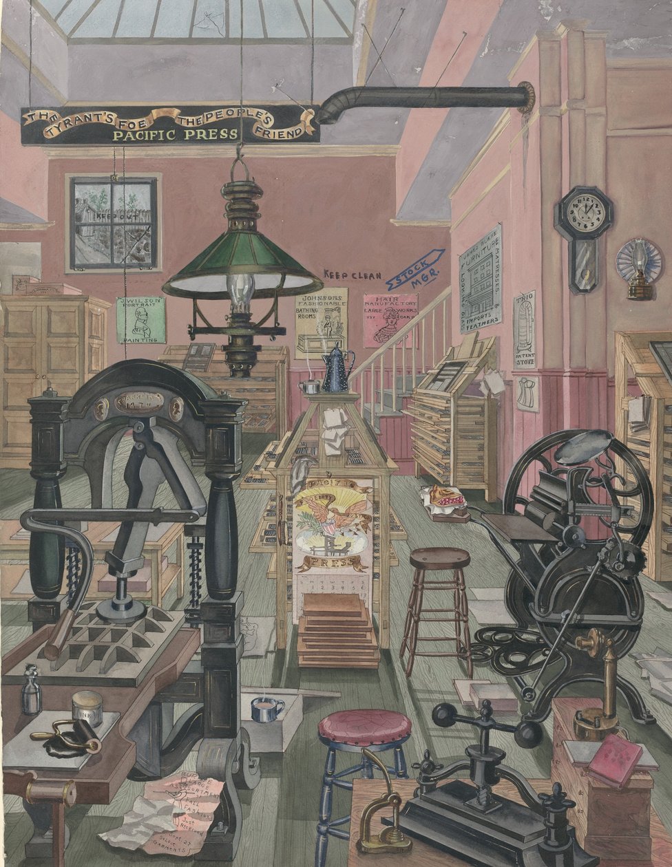 プリントショップ、1870年、19351942。 作： パーキンスハーンリー