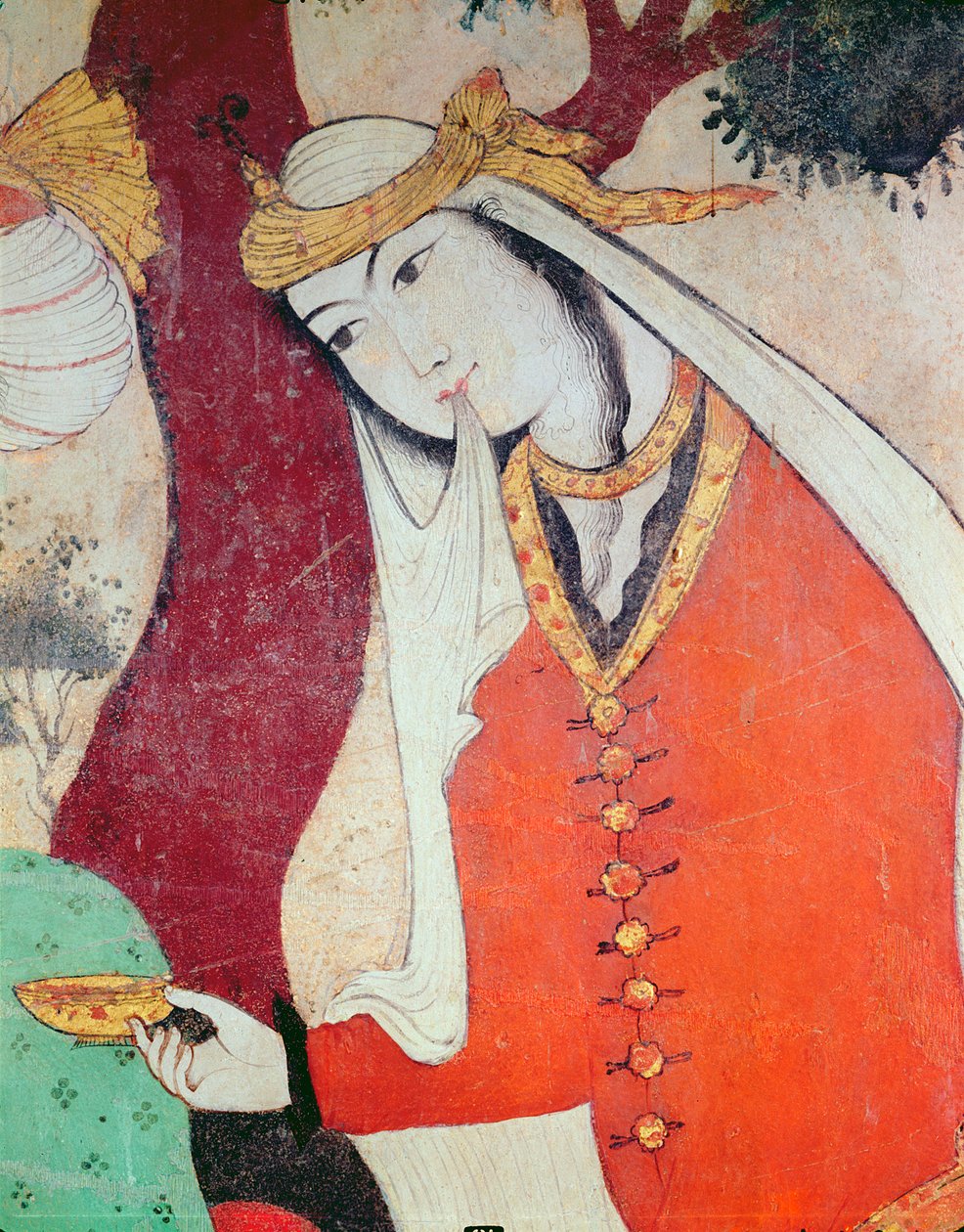 シャー・アッバス1世の裁判所の女性、1585-1627年（詳細） 作： ペルシャ語学校