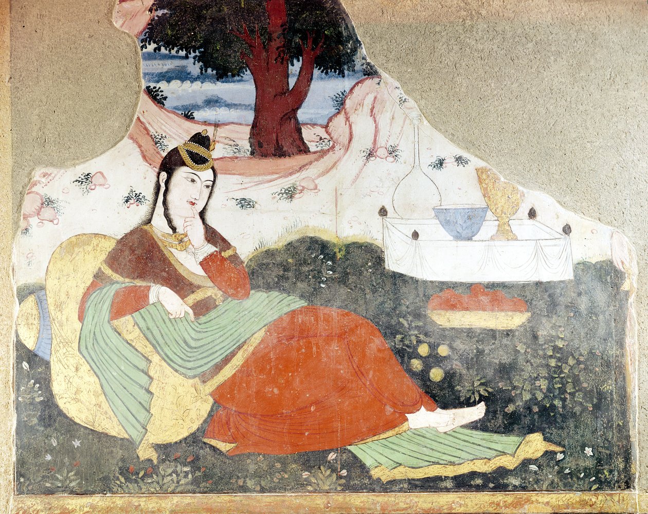 シャー・アッバス1世の庭の女（1588〜1629年） 作： ペルシャ語学校