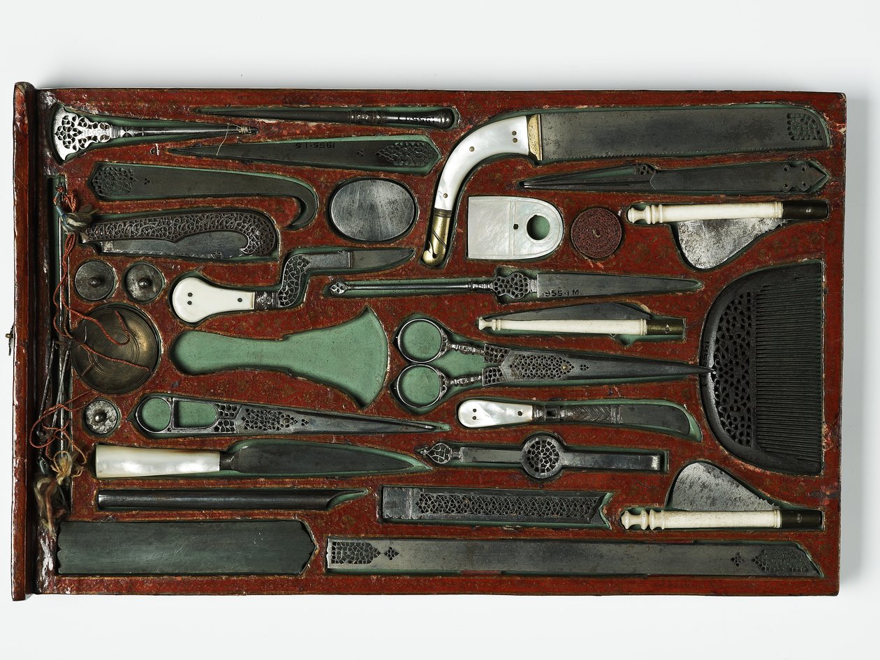 聖家族を描いた道具立て、1830年頃（ミクストメディア 作： ペルシャ語学校