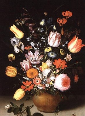 レッジの春の花の静物、1615 作： ピーター・ビノワ
