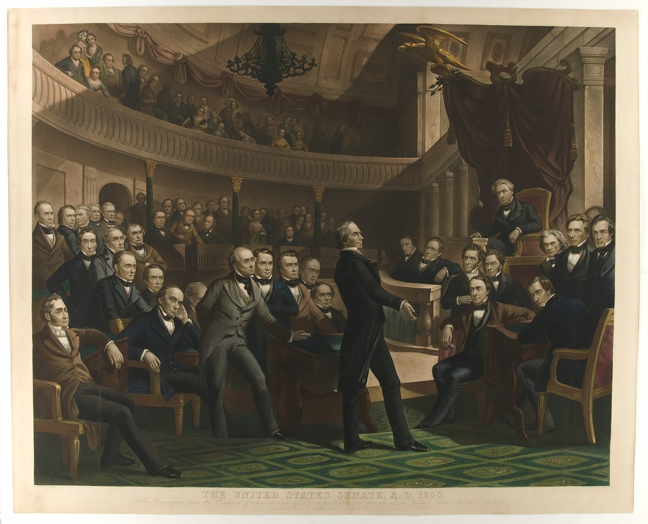 アメリカ合衆国上院、広告1850、パブ。 1855年頃 作： ピーター・フレデリック・ロテルメル