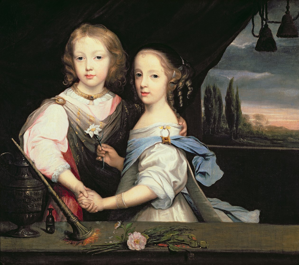 ウィンストンとアラベラの肖像画（1648-1730）チャーチル、ウィンストンチャーチル卿の子供たち 作： ピーター・レリー