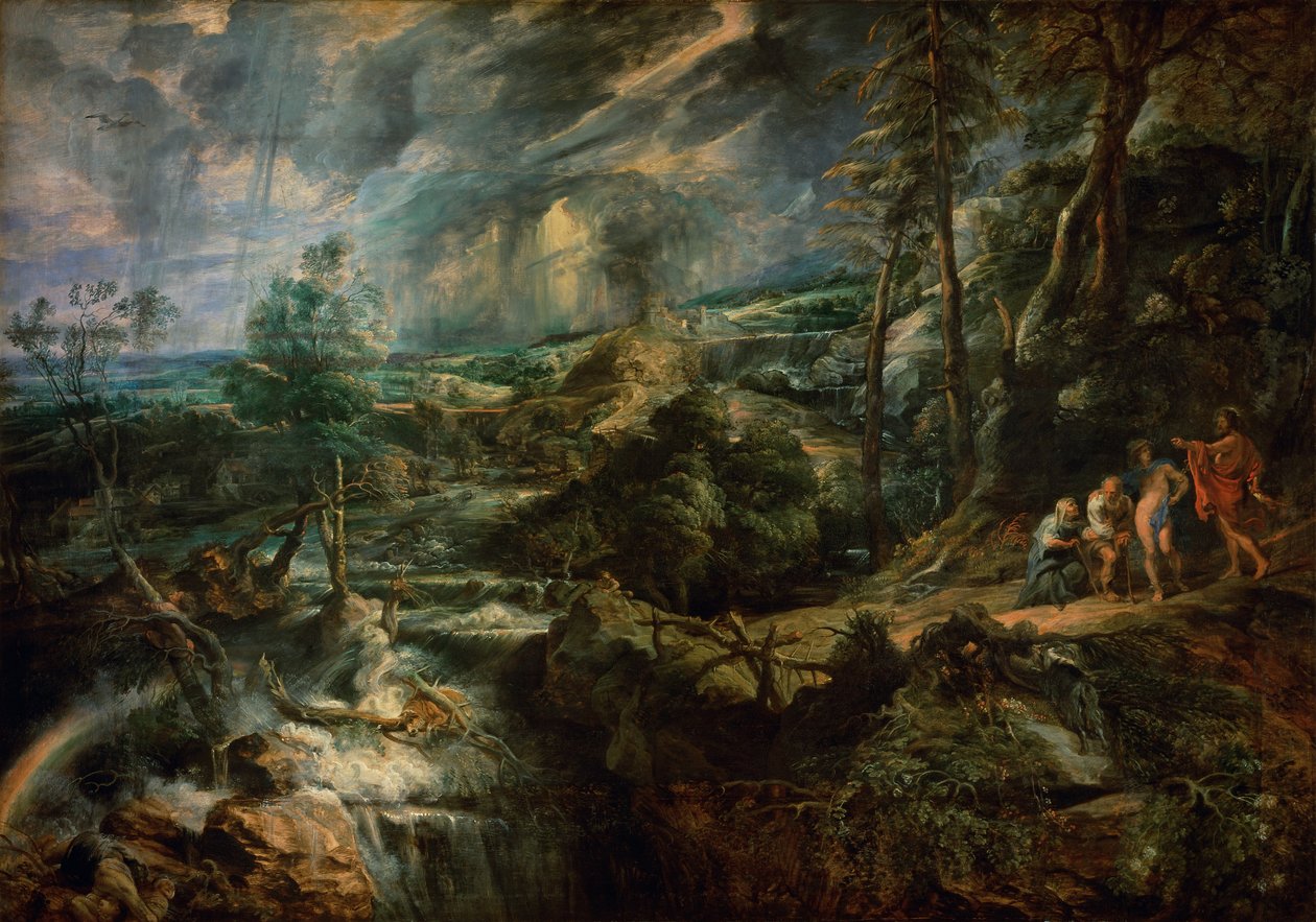 フィレモンとバウシスのいる風景c.1625 作： ピーター・ポール・ルーベンス