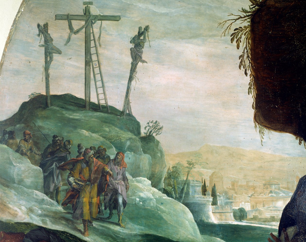カルバリー、Peter Candid (1548-1628) による「Deposition from Cross」の詳細、キャンバスに油彩、294x177 cm 作： ピーター（1548-1628）率直