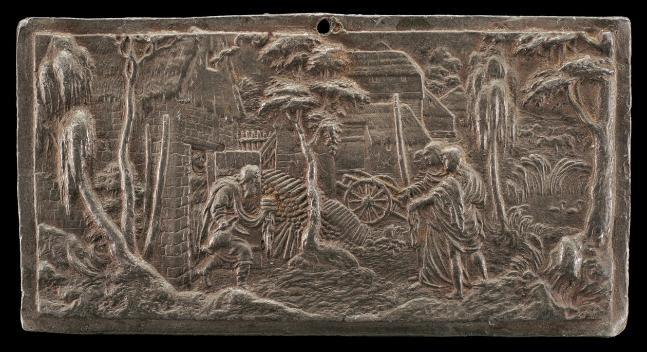 三人の天使を歓迎するアブラハム、c。 15251535。 作： ピーター・フレトナー