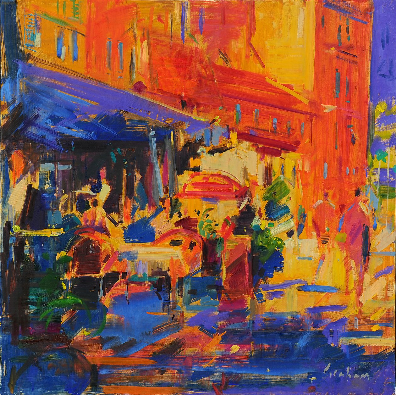 ヴィルフランシュ・シュル・メール、ボー・リヴァージュ（油彩・キャンバス） 作： ピーター・グラハム