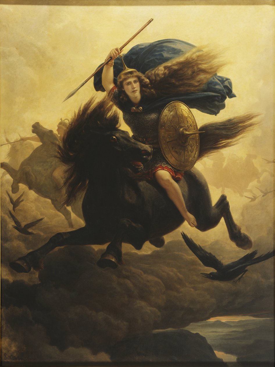 Les valkyries - The Walkueren (Valkyries), by Arbo, Peter Nicolai (1831-1892).油彩・キャンバス 作： ペーテルニコライアルボ
