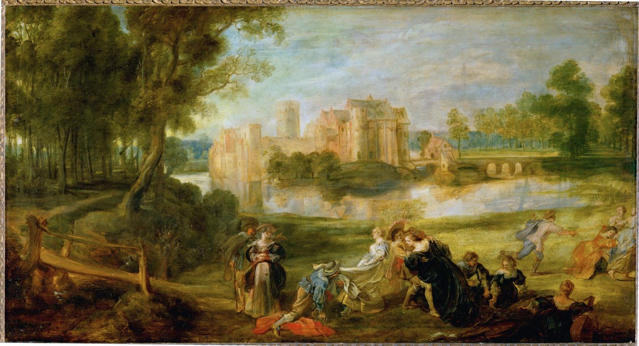 シュロスパーク、1635年頃（油彩、オーク材） 作： ピーター・ポール・ルーベンス