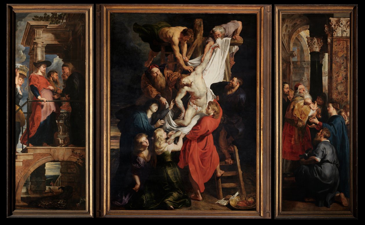 十字架からの降下、c.1612-14（パネルに油彩） 作： ピーター・ポール・ルーベンス