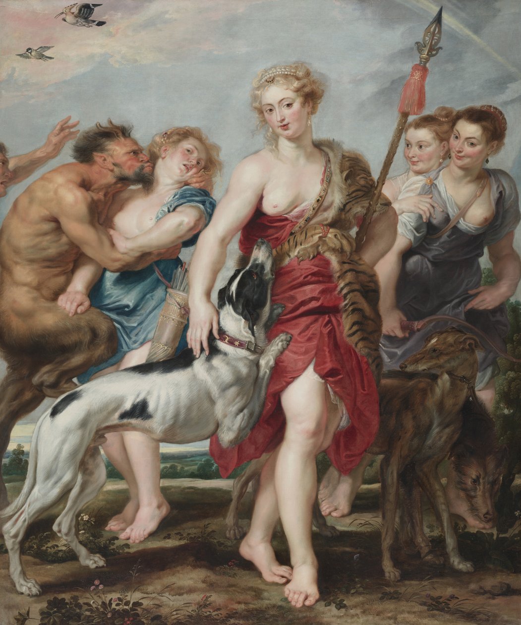 ダイアナと狩りのために出発する彼女のニンフ、c.1615 作： ピーター・ポール・ルーベンス