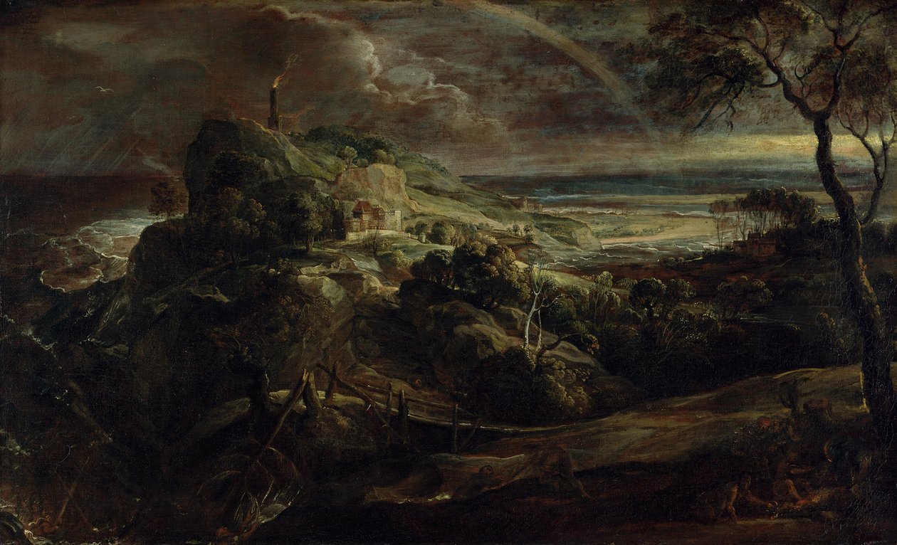 ドイツ語：Landschaft mit dem Schiffbruch des Paulus パウロの難破船のある風景 作： ピーター・ポール・ルーベンス