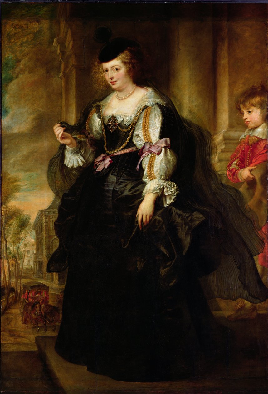 コーチとのヘレン・フォーメントの肖像、c.1639 作： ピーター・ポール・ルーベンス